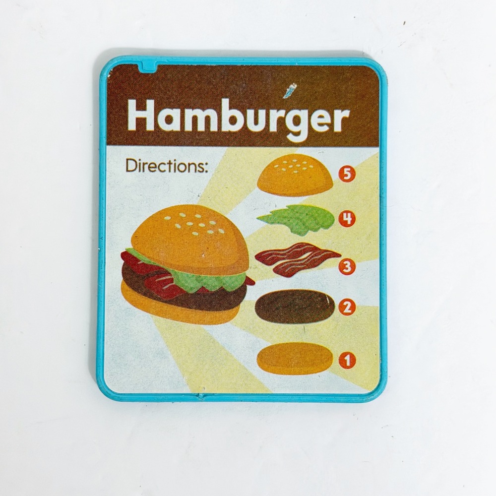 Fisher Price Laugh Learn Food Truck Hamburger Recipe Card Toy Replacement